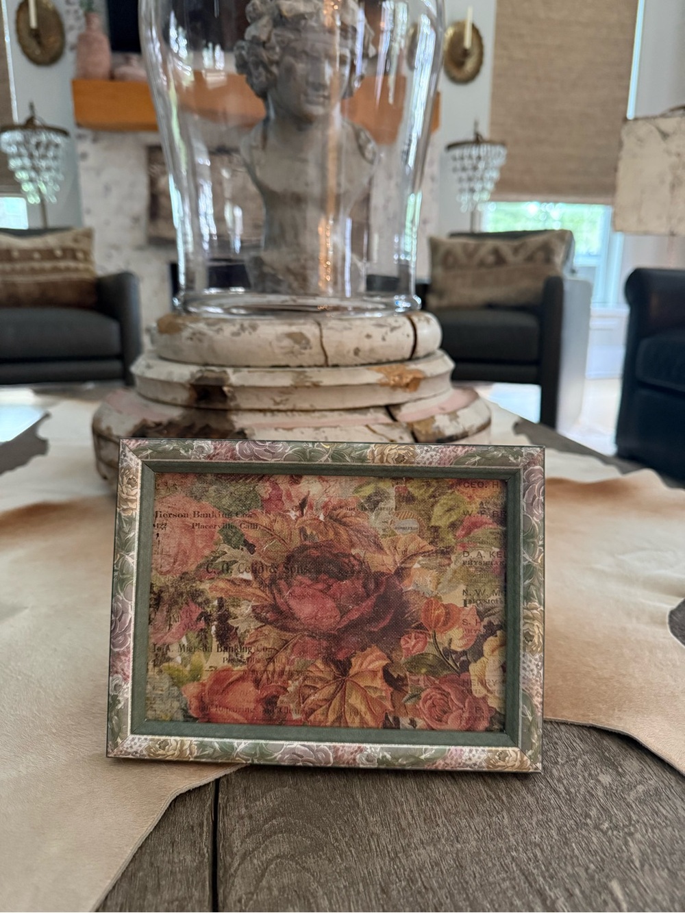 Vintage Style Floral Decoupage Photo Frame
